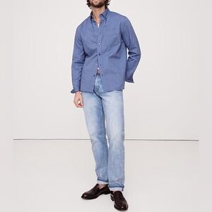 Banana Republic Men’s‎ Standard-Fit Non-Iron Cotton Button Shirt Size XL Blue